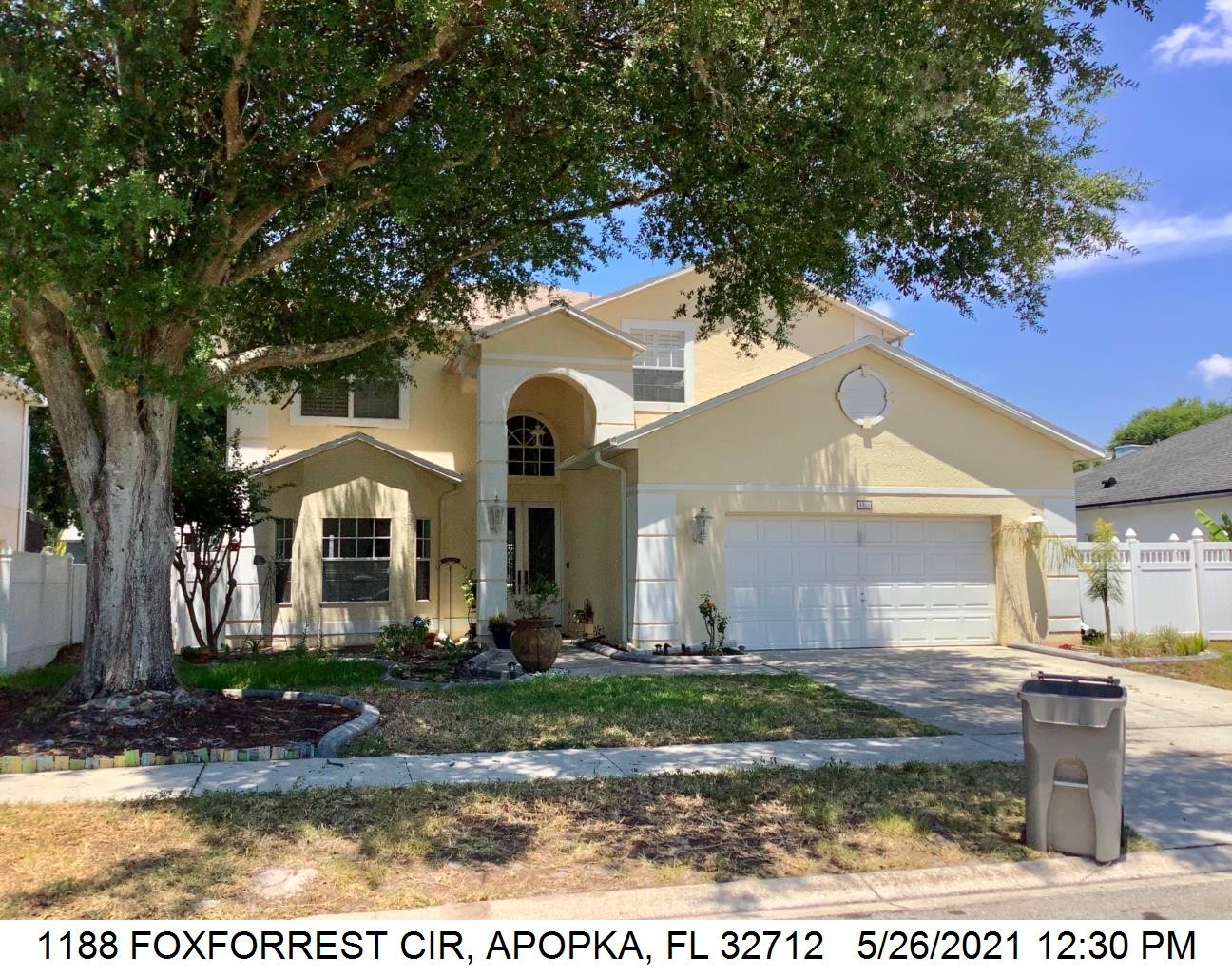 4-bed single family at 1188 FOXFORREST CIR, Orange County FL — foreclosure auction