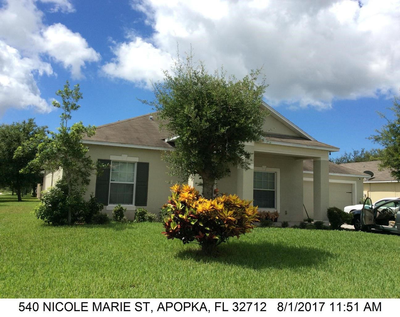 3-bed single family at 540 NICOLE MARIE ST, Orange County FL — foreclosure auction