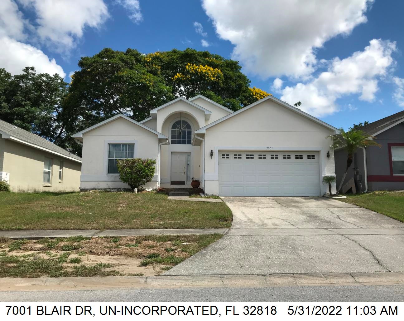 3-bed single family at 7001 BLAIR DR, Orange County FL — foreclosure auction