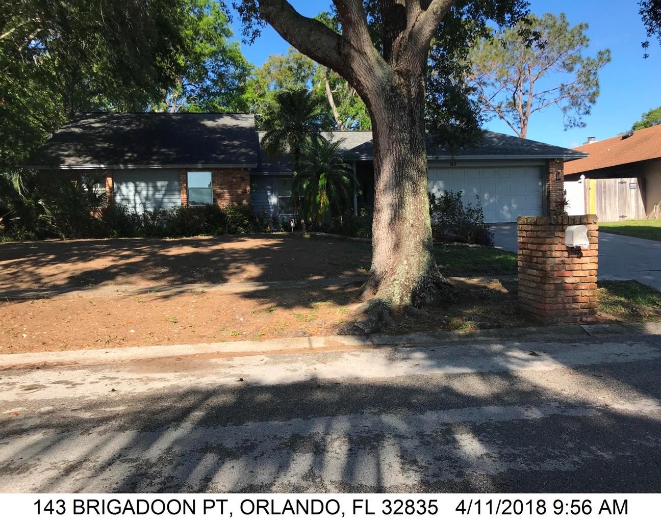 3-bed single family at 143 BRIGADOON PT, Orange County FL — foreclosure auction