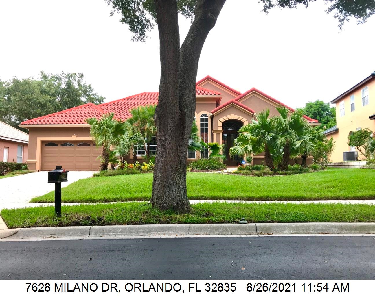 3-bed single family at 7628 MILANO DR, Orange County FL — foreclosure auction