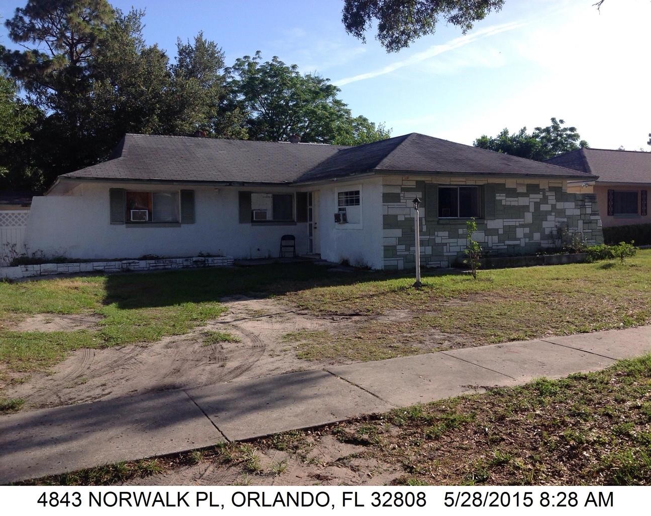 4-bed single family at 4843 NORWALK PL, Orange County FL — foreclosure auction