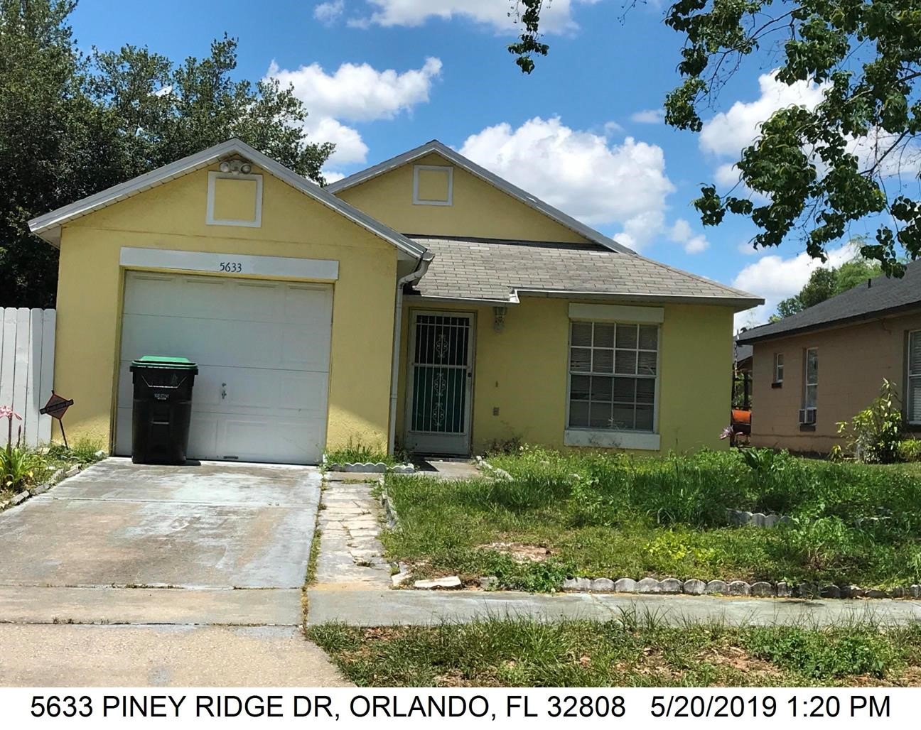 3-bed single family at 5633 PINEY RIDGE DR, Orange County FL — foreclosure auction