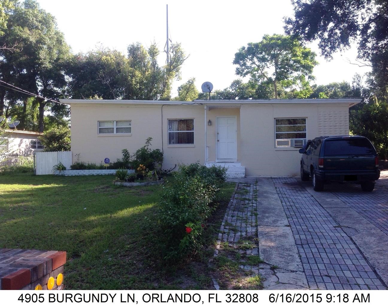 3-bed single family at 4905 BURGUNDY LN, Orange County FL — foreclosure auction