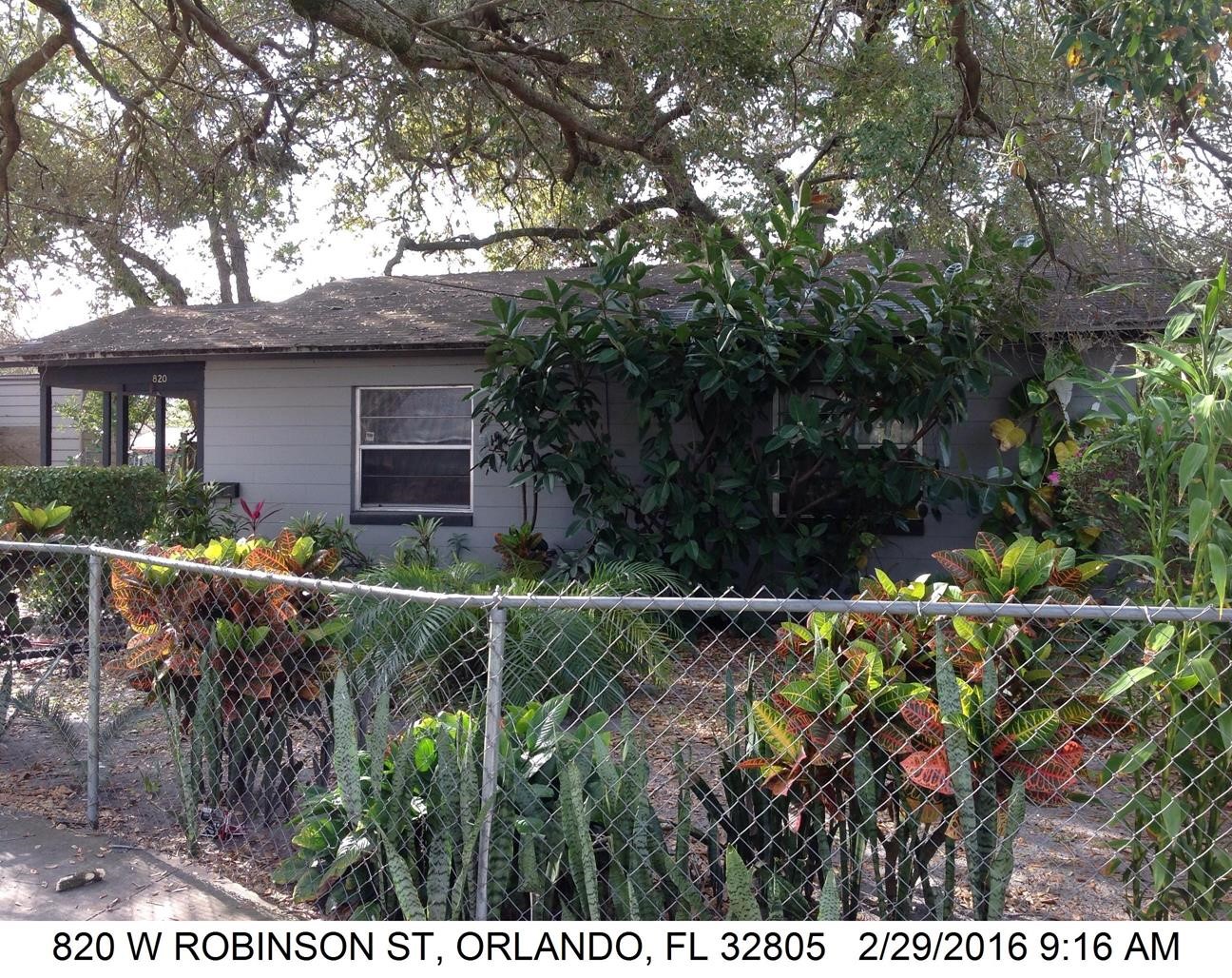 2-bed single family at 820 W ROBINSON ST, Orange County FL — foreclosure auction
