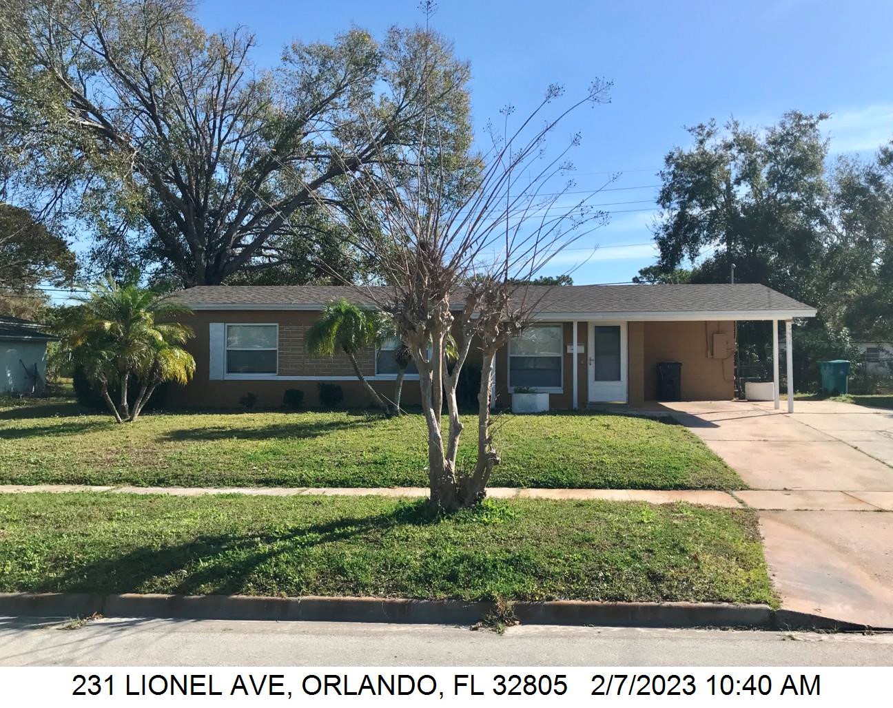3-bed single family at 231 LIONEL AVE, Orange County FL — foreclosure auction