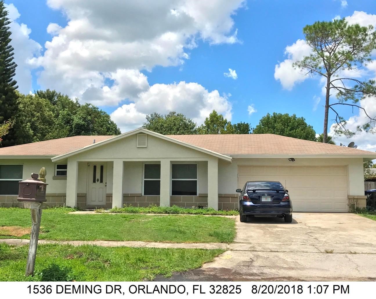 3-bed single family at 1536 DEMING DR, Orange County FL — foreclosure auction