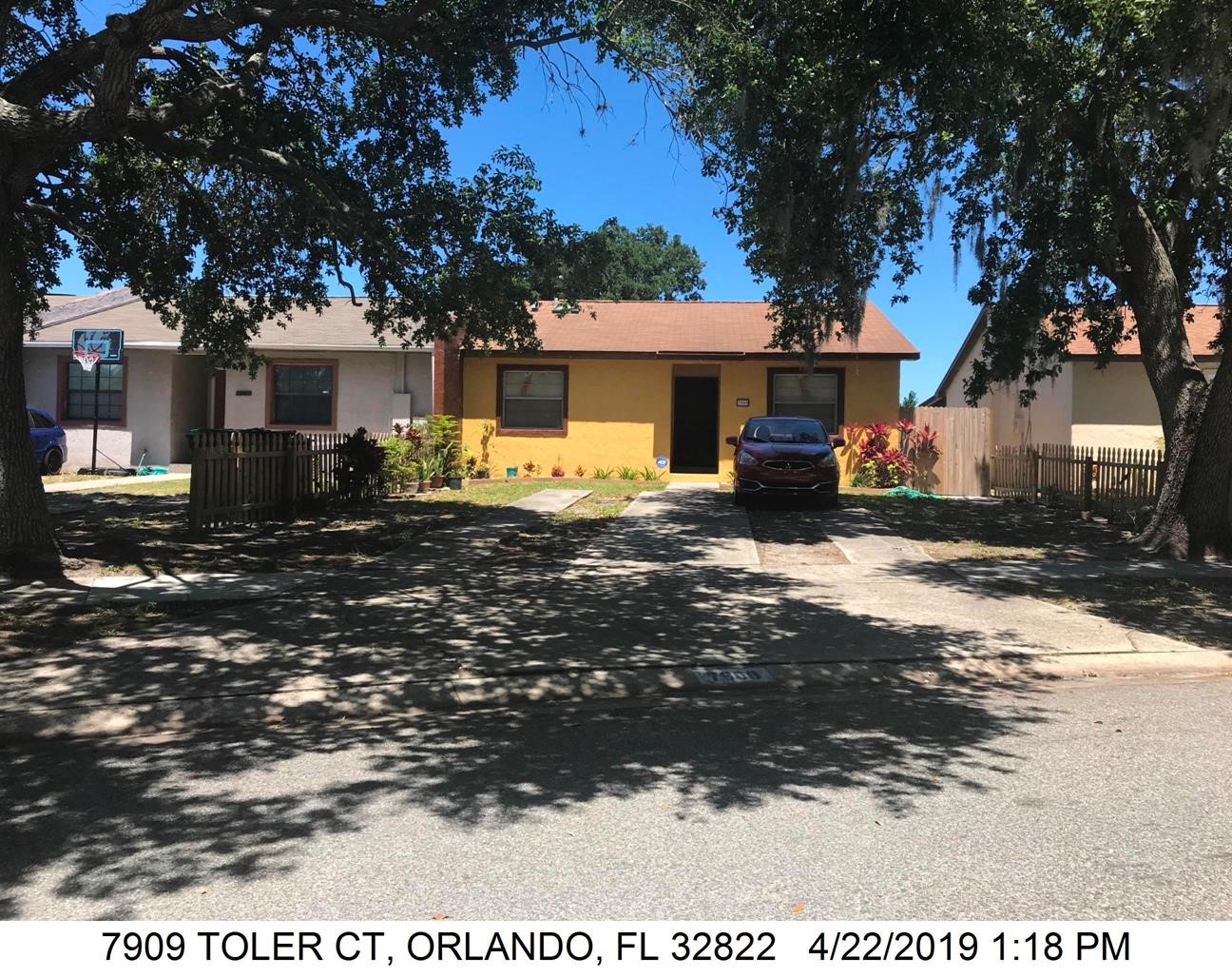 3-bed single family at 7909 TOLER CT, Orange County FL — foreclosure auction