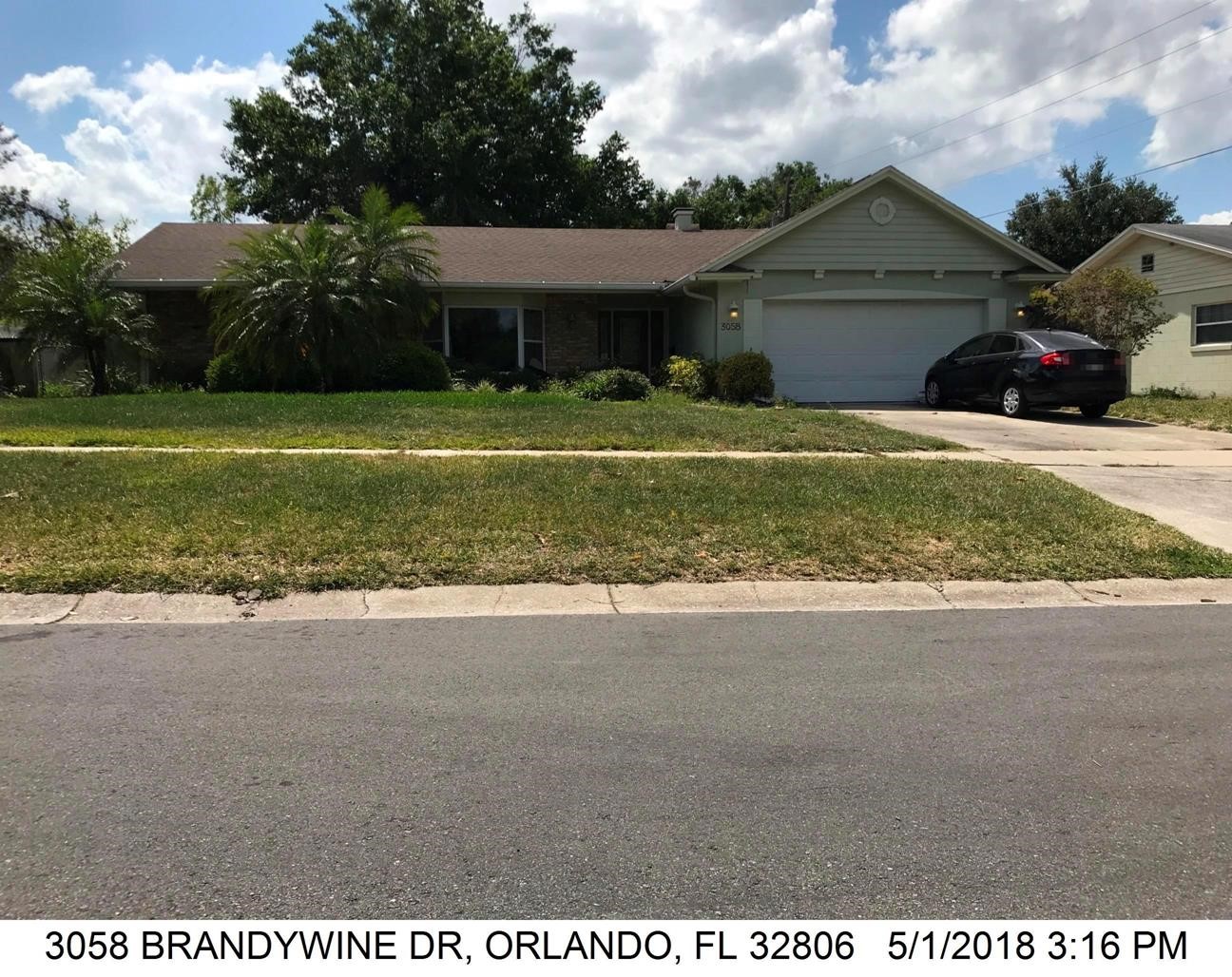 4-bed single family at 3058 BRANDYWINE DR, Orange County FL — foreclosure auction