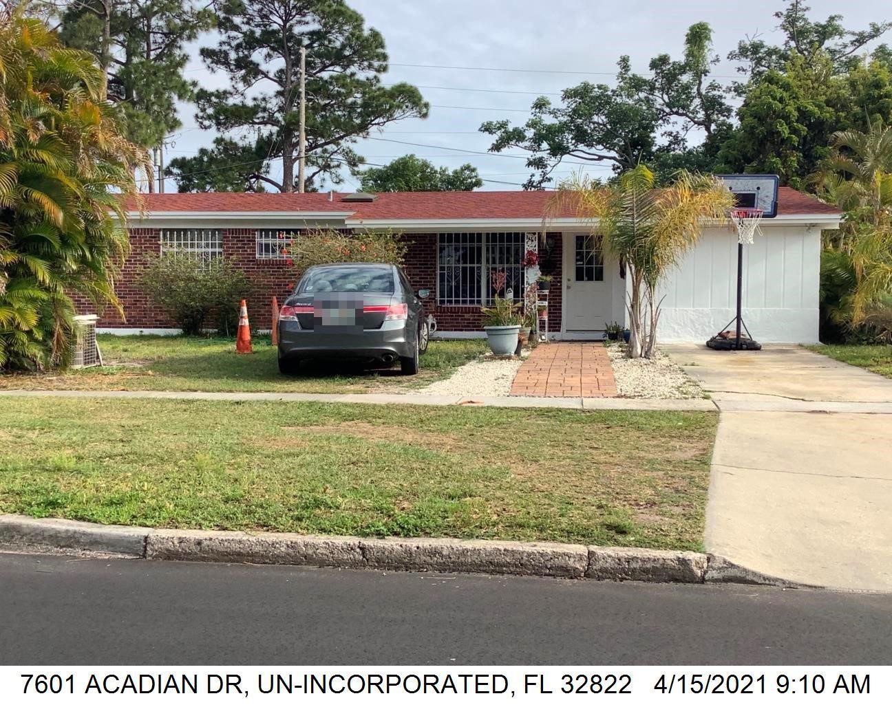 3-bed single family at 7601 ACADIAN DR, Orange County FL — foreclosure auction