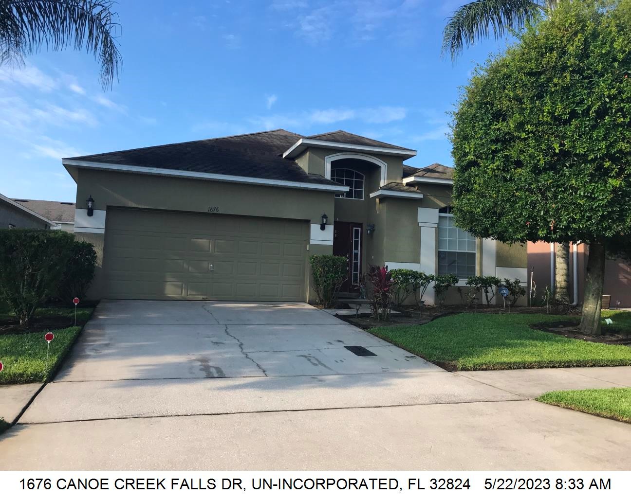 4-bed single family at 1676 CANOE CREEK FALLS DR, Orange County FL — foreclosure auction