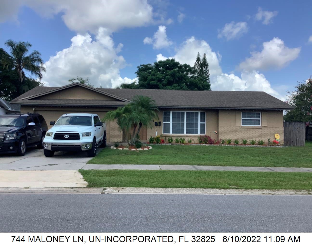 4-bed single family at 744 MALONEY LN, Orange County FL — foreclosure auction