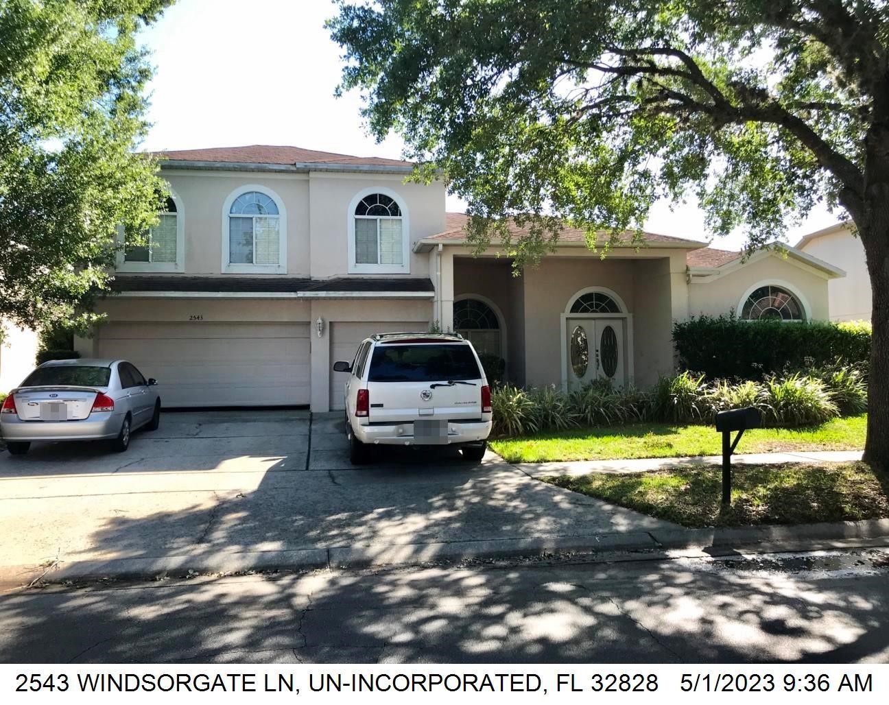 4-bed single family at 2543 WINDSORGATE LN, Orange County FL — foreclosure auction
